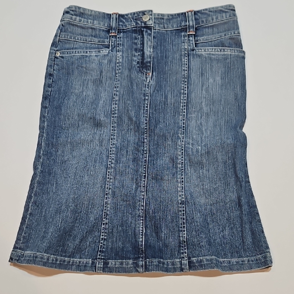 New York & Company Blue Denim Jean Pencil Skirt